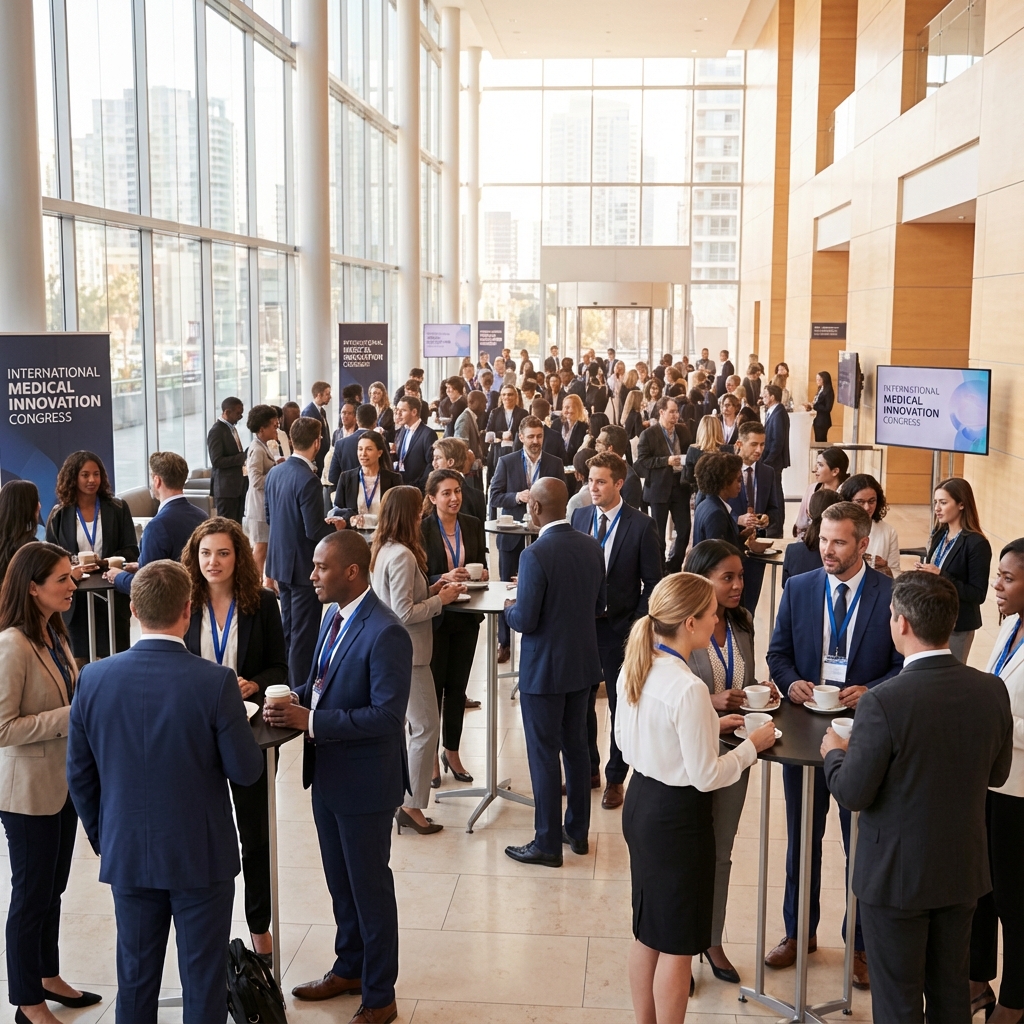 Profesionales en congreso de bioquímica
